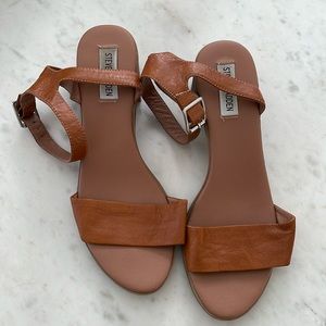 STEVE MADDEN Women's Kemmy Ankle Strap Sandals Size 9.5 In Brown